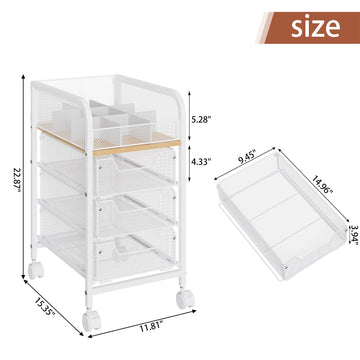 Jakyitvi carrito maquillaje estructura de hierro y MDF duradera.
