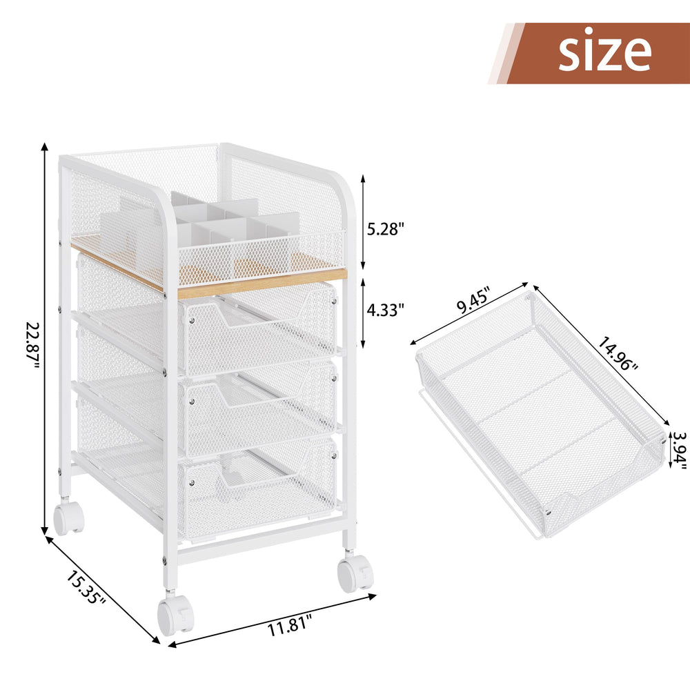 Jakyitvi carrito maquillaje estructura de hierro y MDF duradera.