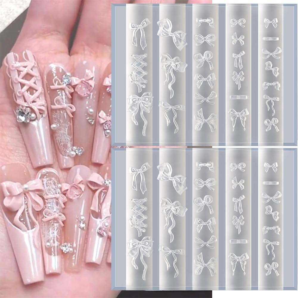 Molde reutilizable de lazo de Jaliya para bricolaje en uñas.