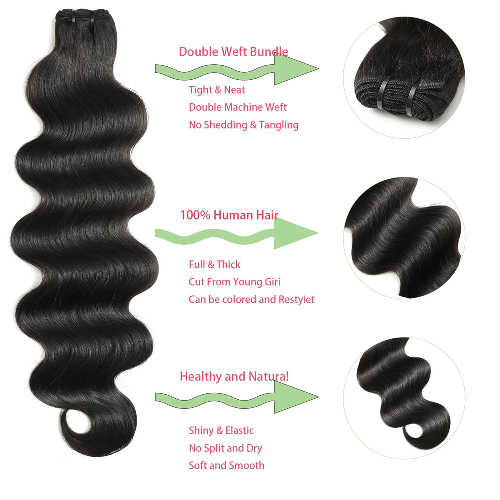 Jaliyah bundles con urdido doble cabello resistente y duradero