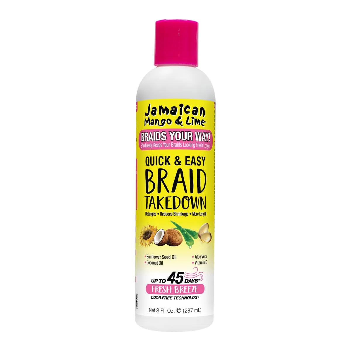 Jamaican Mango & Lime Braids Your Way: desenredado suave para retirar trenzas sin tirar del cabello
