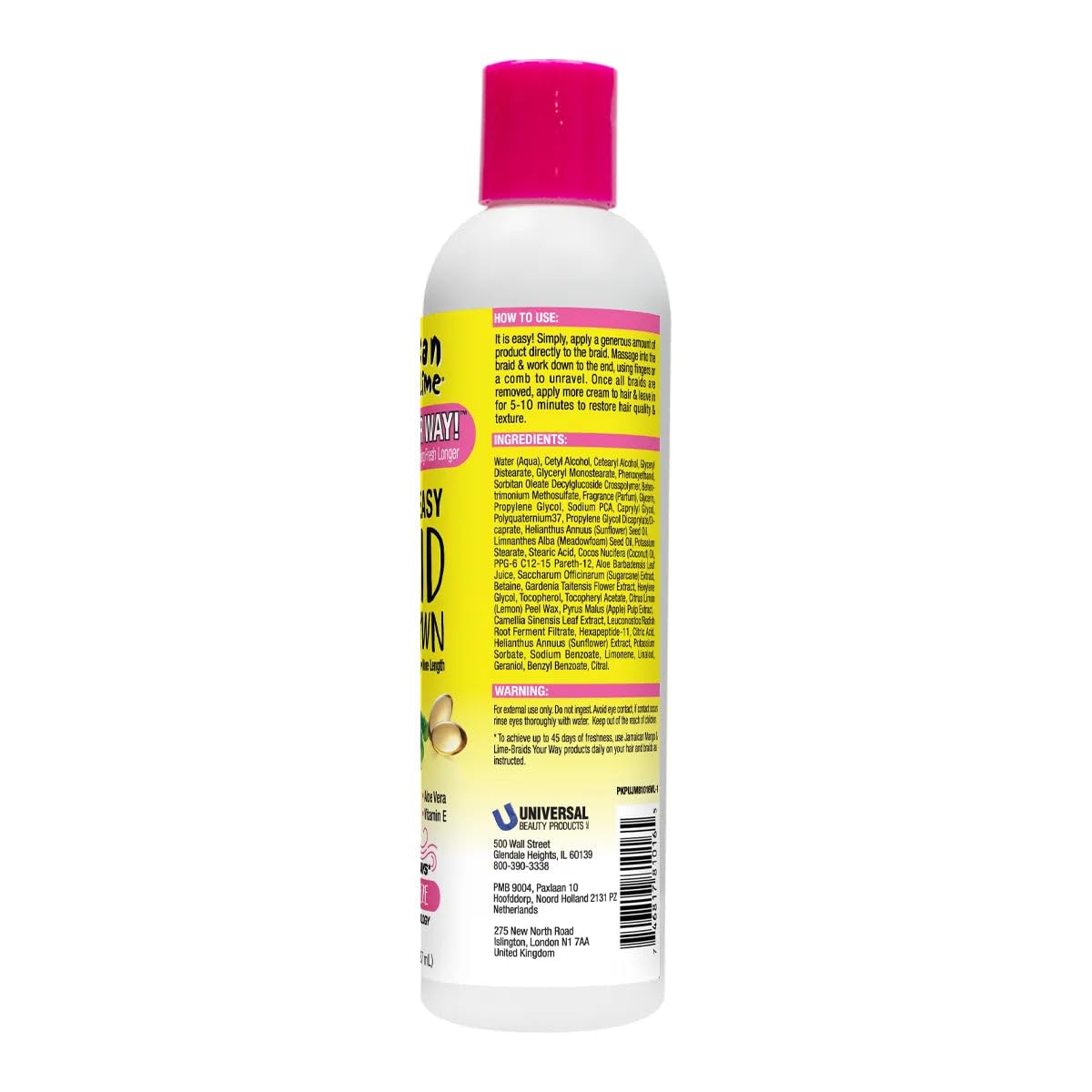 Jamaican Mango & Lime Braids Your Way: hidratación que deja el cabello suave durante el desarmado