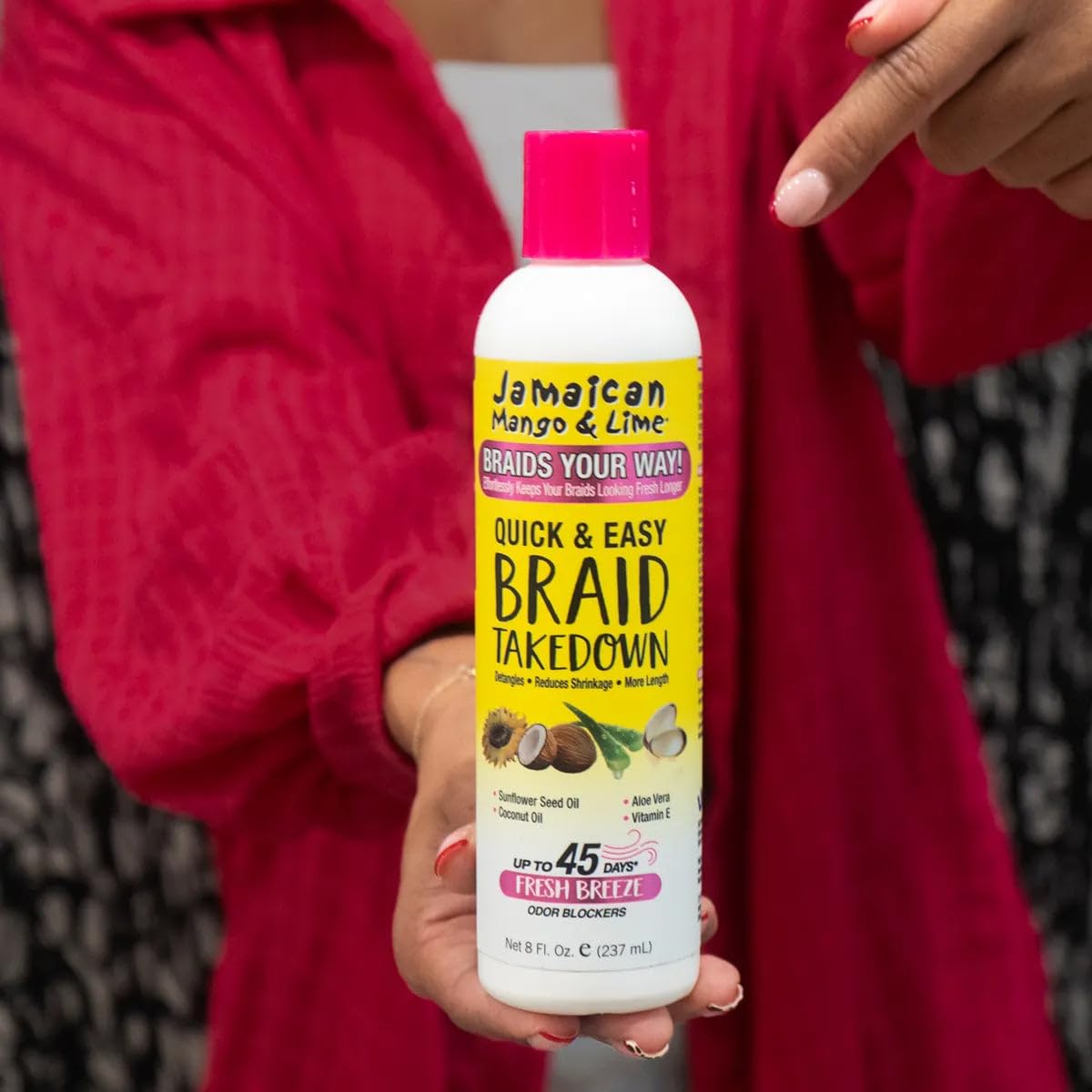 Jamaican Mango & Lime Braids Your Way: elimina residuos de productos para un acabado limpio
