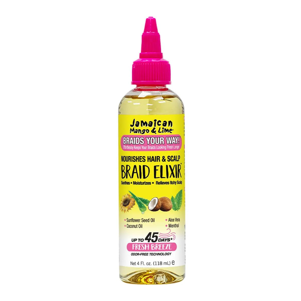Elixir Jamaican Mango & Lime en botella para trenzas, hidratación ligera