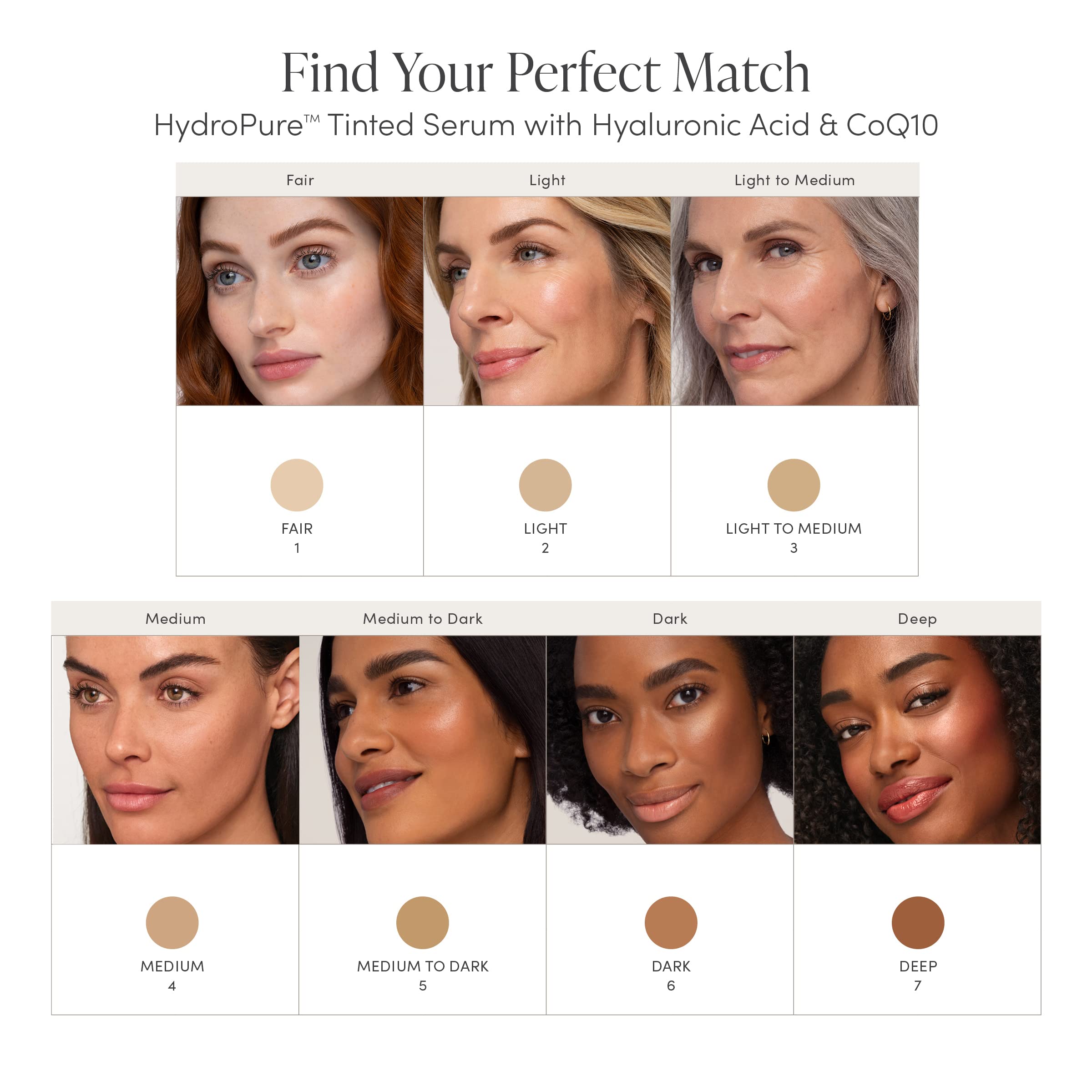 Cobertura sutil de HydroPure Serum tintado suaviza imperfecciones con Jane iredale.