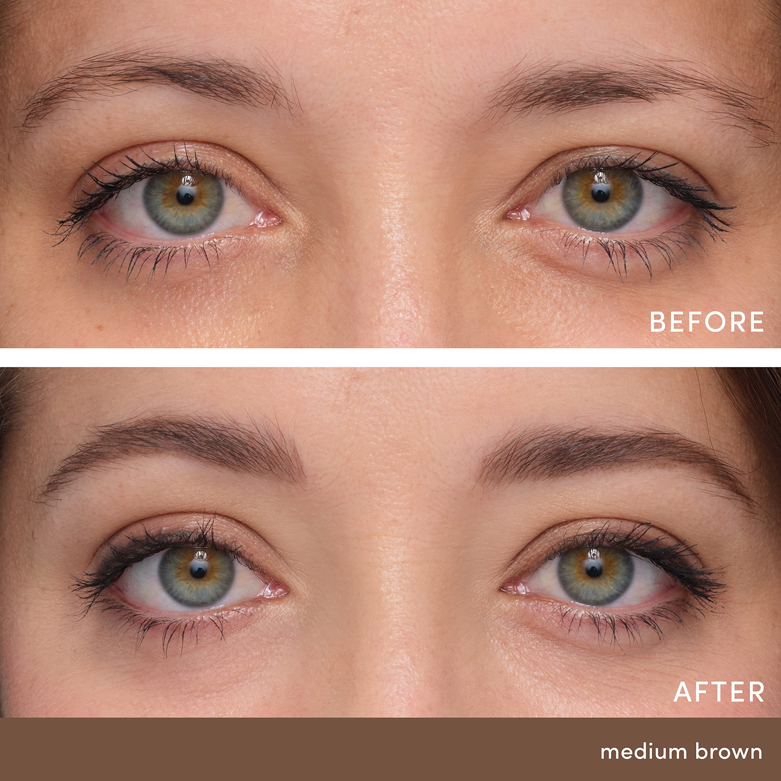 Goupillon intégré PureBrow pour adoucir et mélanger la couleur.