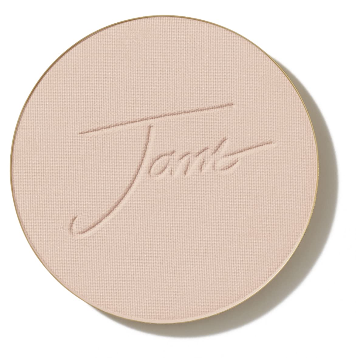 Jane Iredale PurePressed Base relleno tono beige claro para acabado suave.