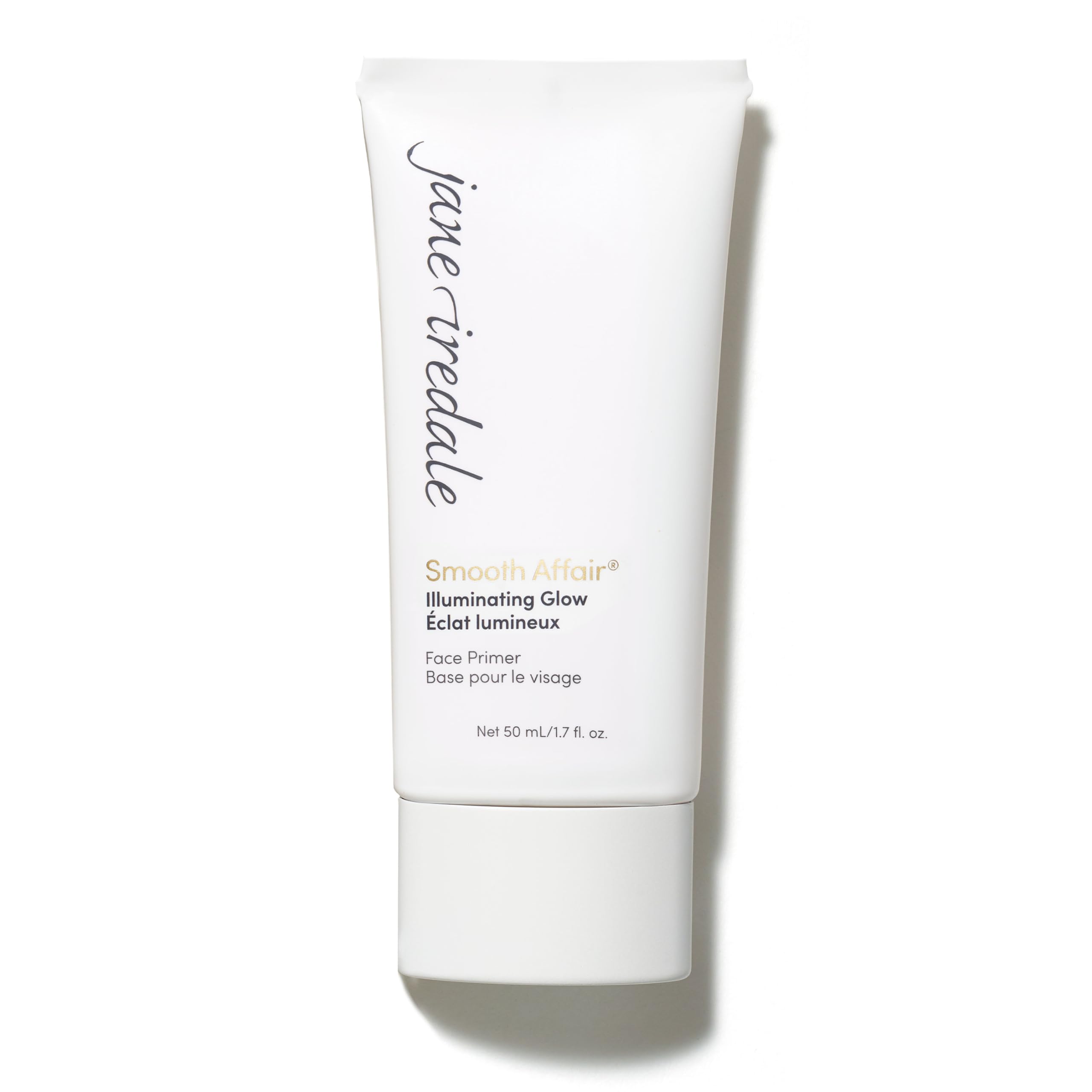 Jane Iredale Smooth Affair Primer, flacon lumineux, éclat naturel prêt pour le maquillage.
