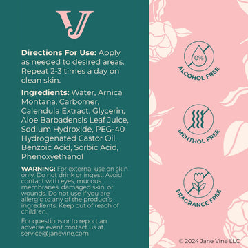 Arnica Gel sin mentol ni alcohol, uso suave.