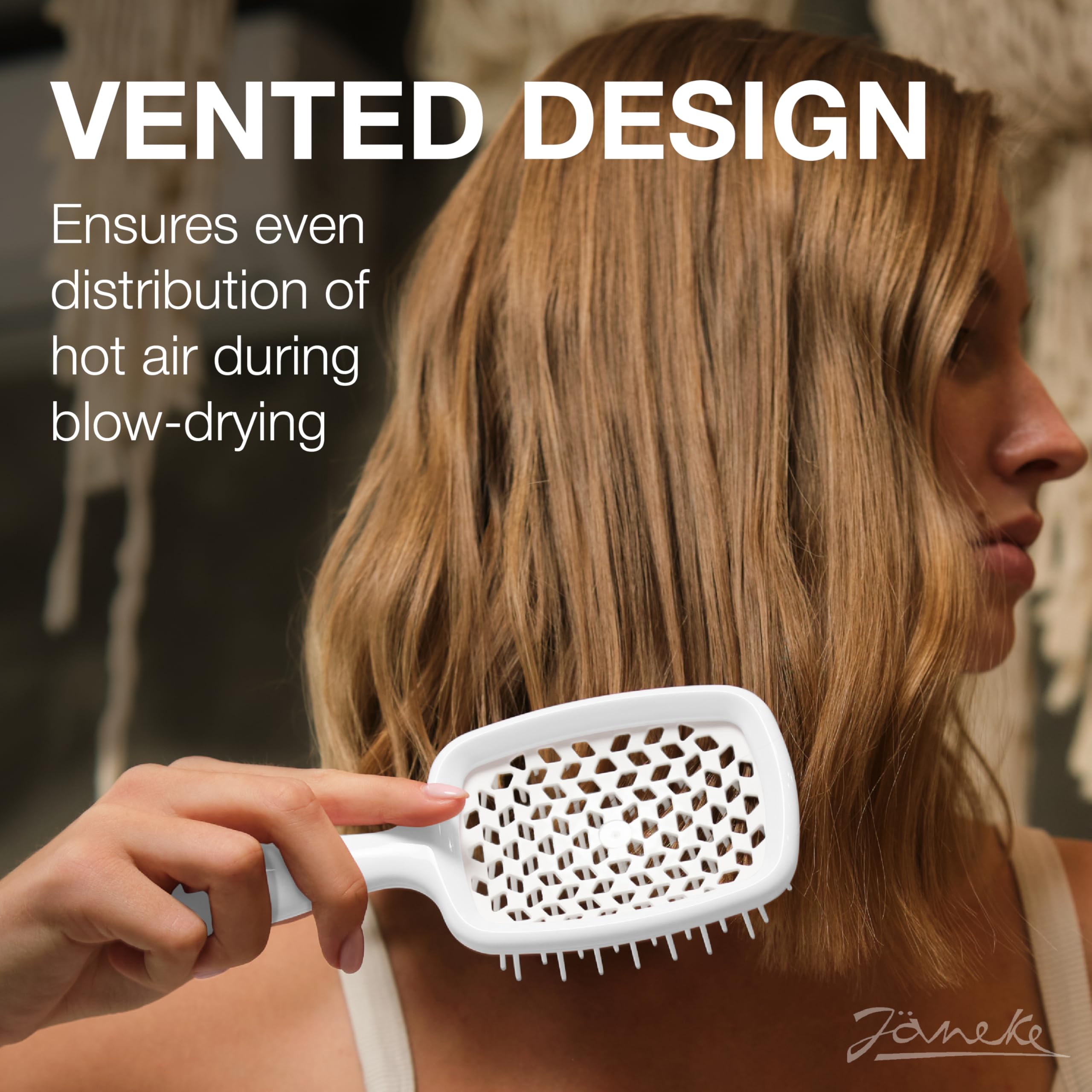 Janeke Superbrush design nid-dabeille ventillé, circulation d’air rapide