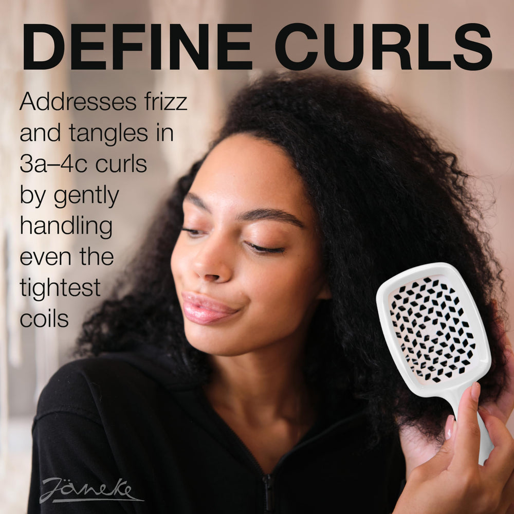 Janeke Superbrush utilisation quotidienne adaptée cheveux bouclés et fins