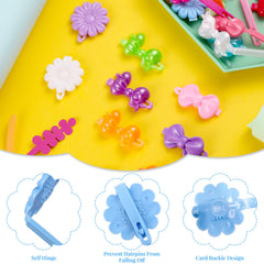 Prendedores de auto-enganche Janinka, duraderos y reutilizables para niñas.