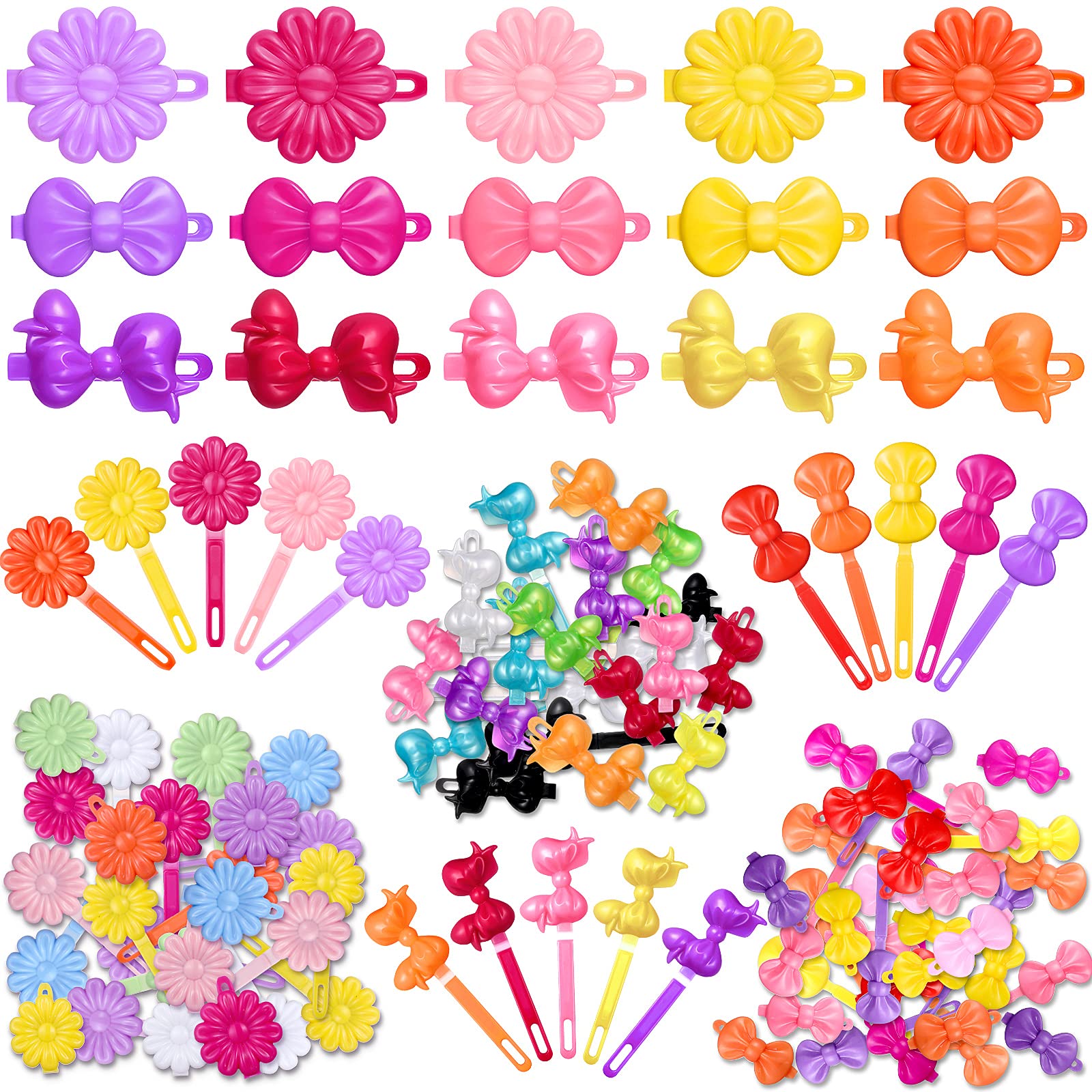 Prendedor Janinka con formas divertidas y colores brillantes para peinados diarios.
