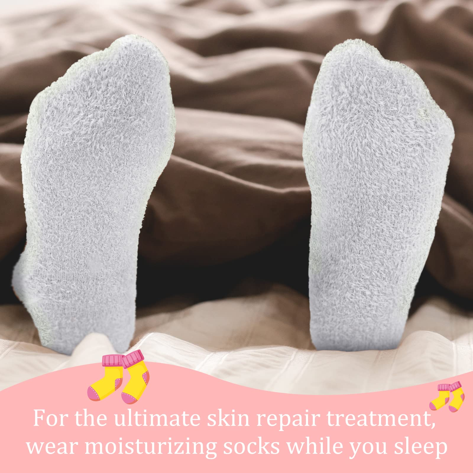 Calcetines Aloe de Janmercy, pie suave al despertar tras dormir