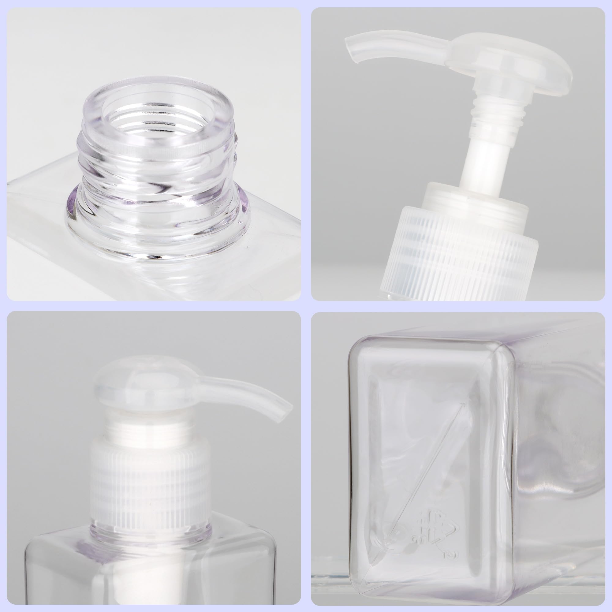 Botella plástica transparente Jansburg de 100 ml para aceites esenciales o lociones.