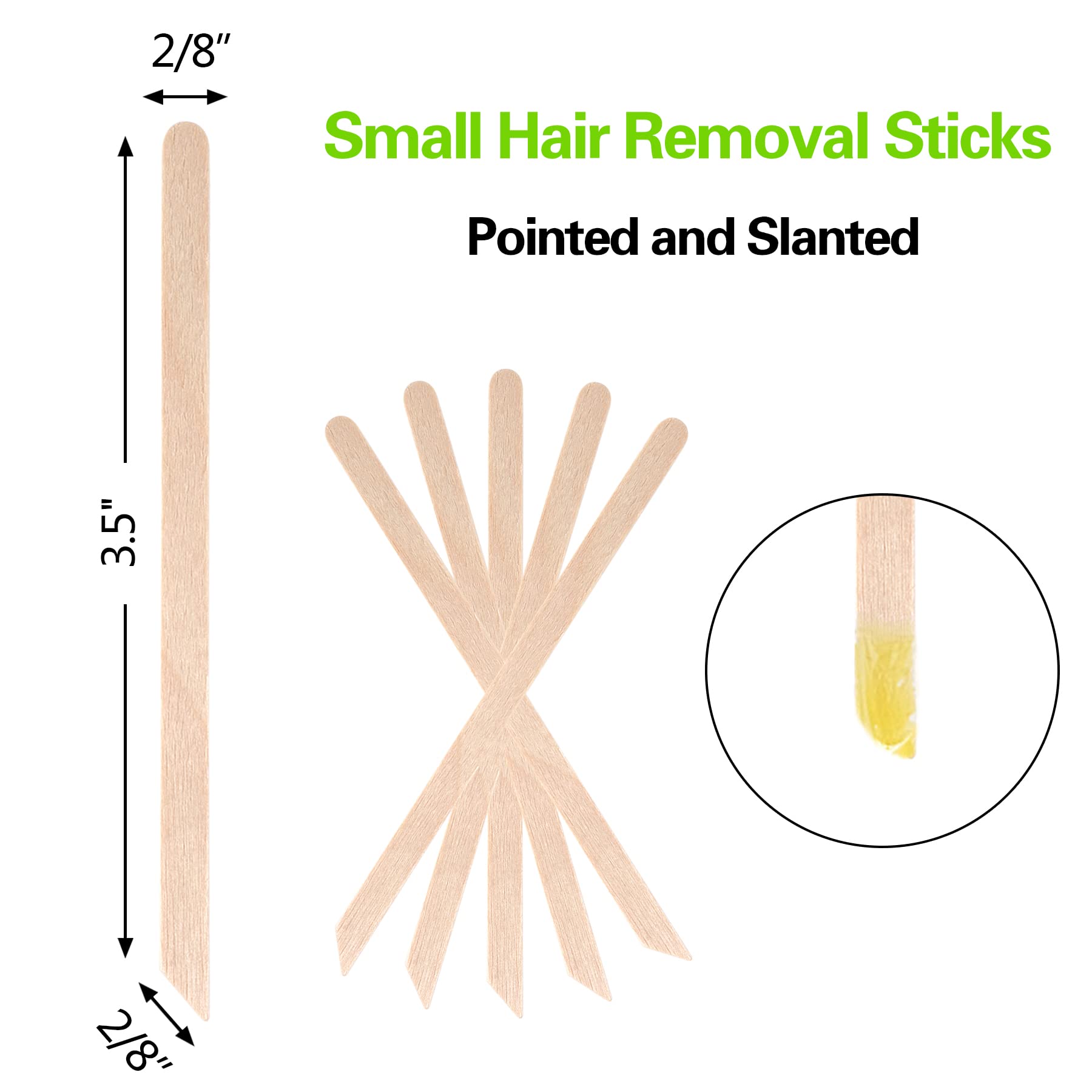 Palito con punta afilada para aplicación precisa de cera de cejas JANYUN.