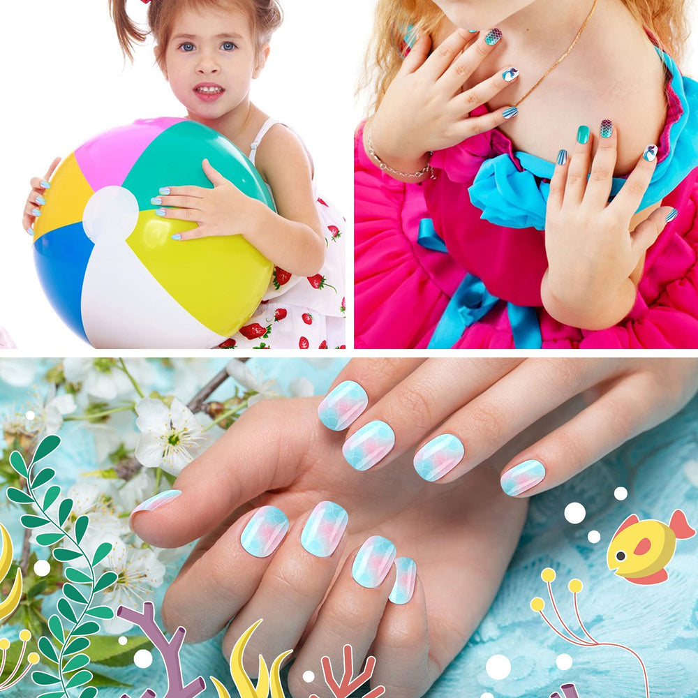 Uñas JANYUN infantiles remoción con agua tibia, retirada suave.