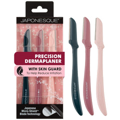 JAPONESQUE dermaplaner set packaging with safety caps for at-home exfoliation.