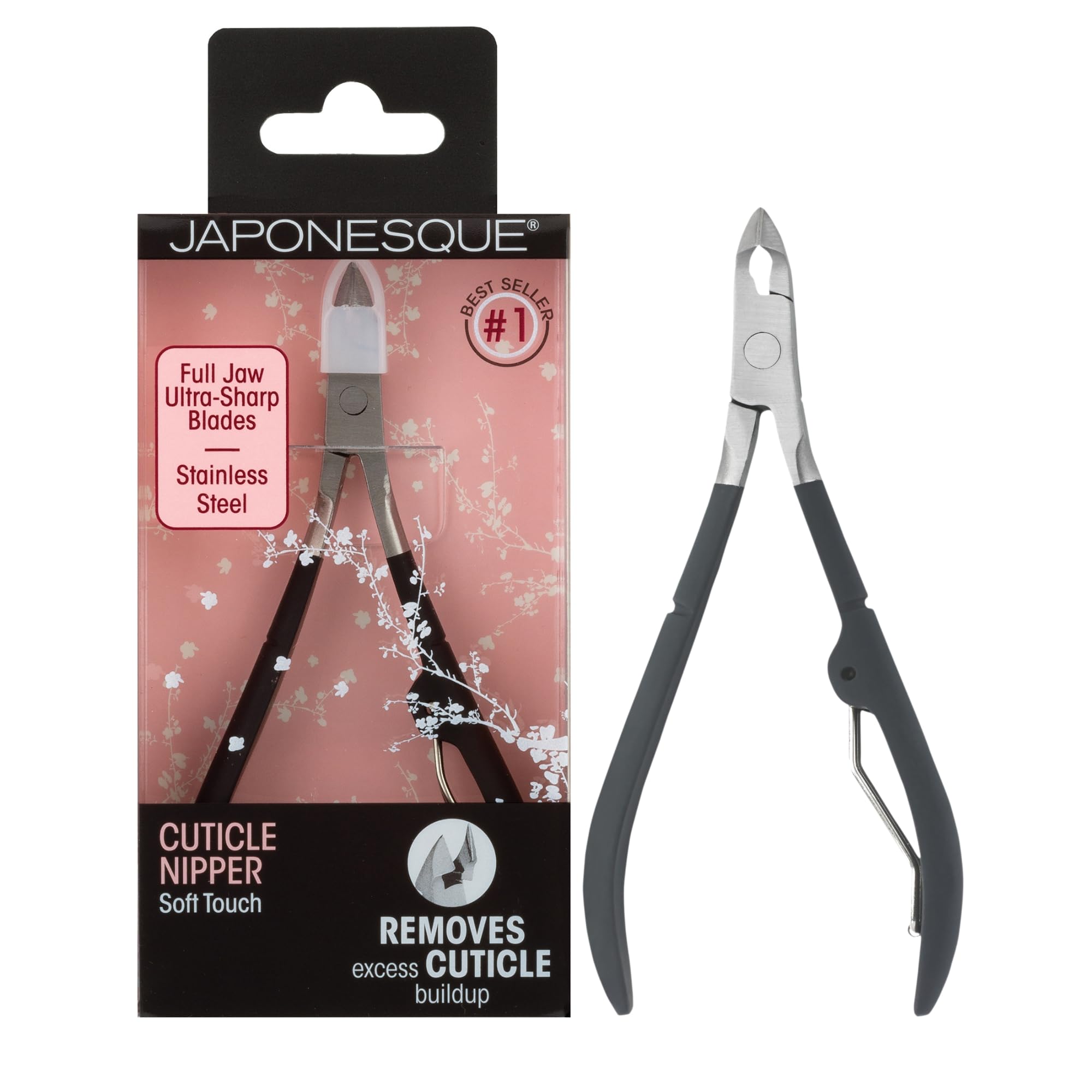 JAPONESQUE Cuticle Nipper Soft Touch con corte preciso para uñas en casa