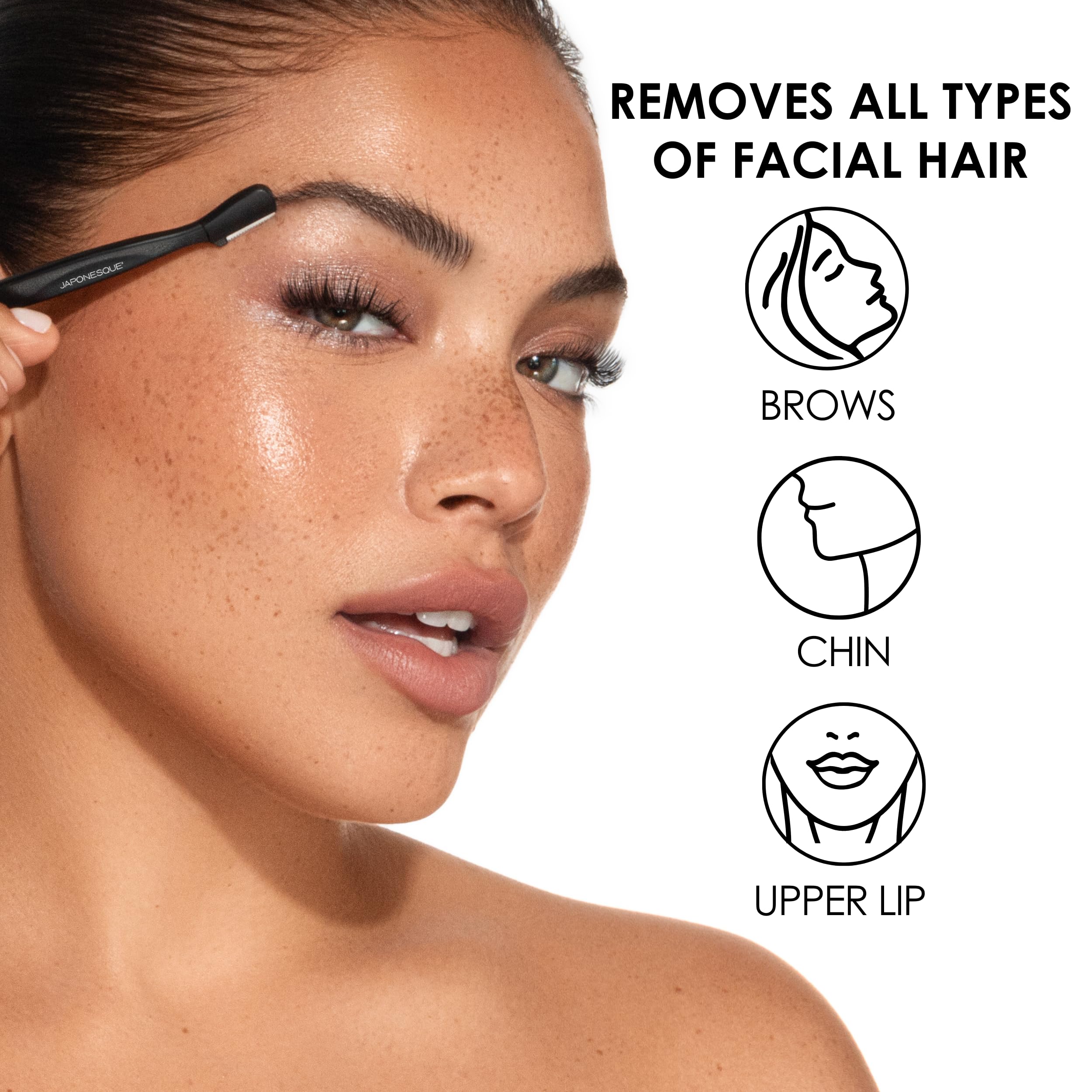 Corte de precisión para cejas definido con Japonesque.