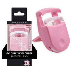 Rizador de JAPONESQUE viaje rosa, tamaño compacto para bolso
