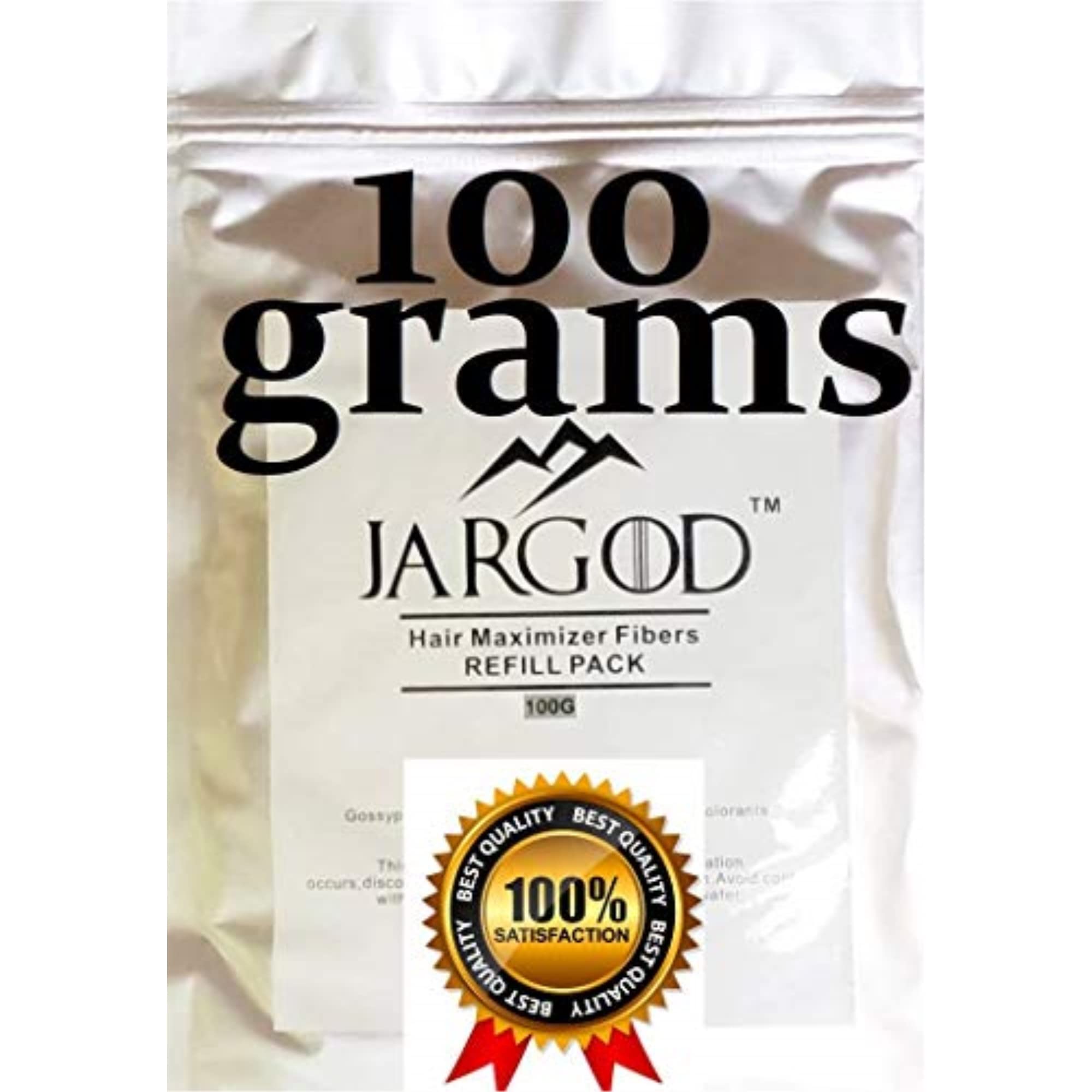 Aplicación de fibras capilares JARGOD para un aspecto más grueso y natural.