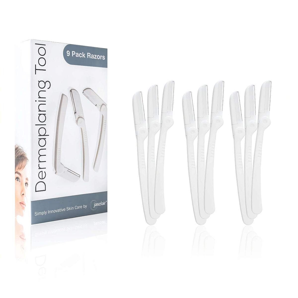 Jasclair rasor facial para eliminar vello fino y preparar la piel para maquillaje