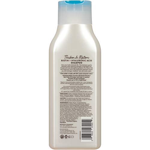 JASON Biotin Shampoo Lavanda: espuma cremosa ofrece limpieza suave.