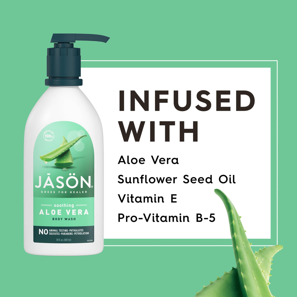 JASON Aloe Vera Gel de Ducha, envase reciclado que reduce residuos.