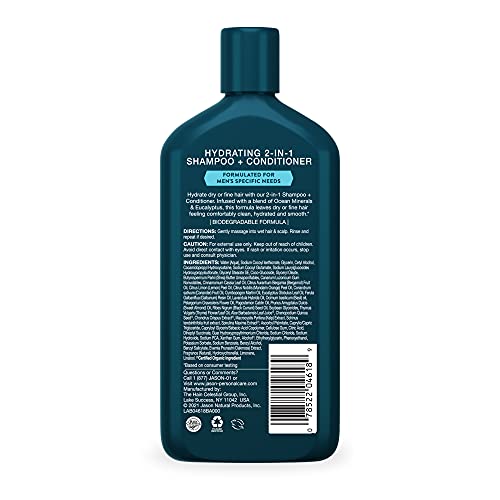 Jason 2 en 1, textura de espuma cremosa para cabello manejable.