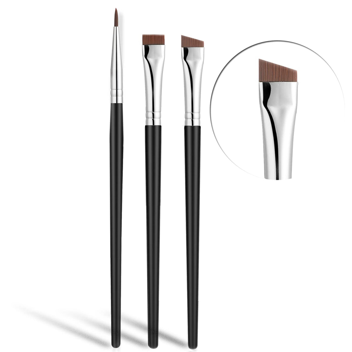 Brocha angulada JASSINS para delineado preciso y suave, ideal para trazos limpios.