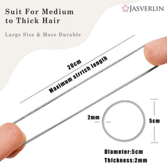 JASVERLIN coletero 2mm gris claro evita tirones, uso diario