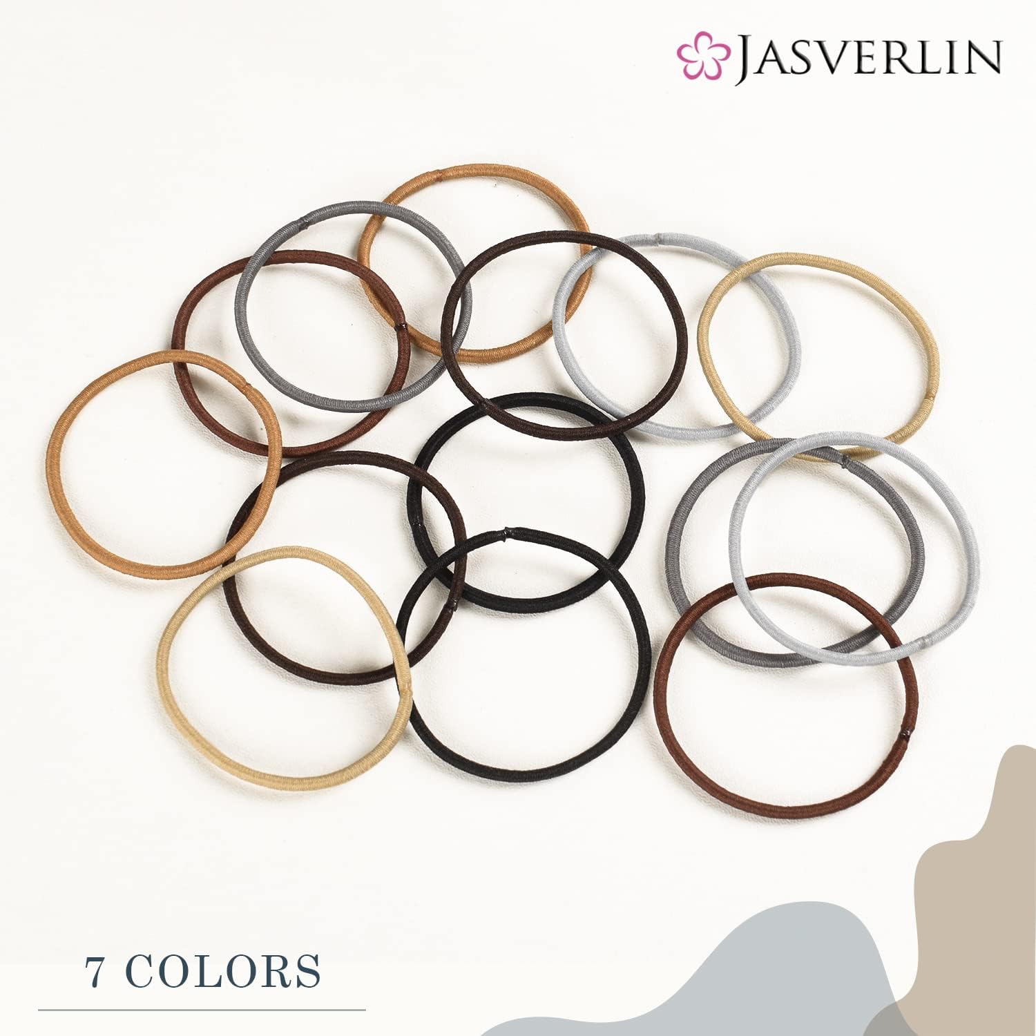 JASVERLIN elástico castaño claro, ideal para peinados casuales.