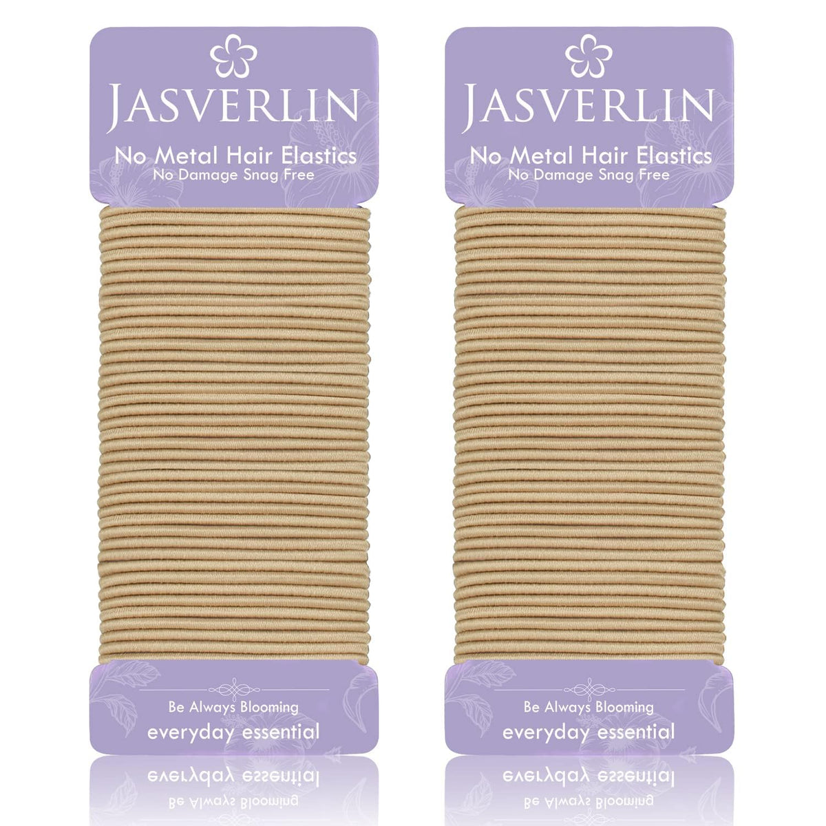 JASVERLIN elástico blanco ultrafino para cabello fino, sujeción suave.