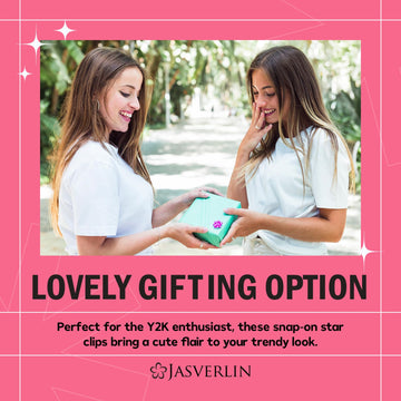 Clip estrella rosa con glitter pequeño de JASVERLIN ofrece brillo duradero.