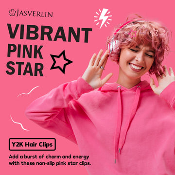 Clip estrella fucsia pequeño de JASVERLIN añade destellos a cualquier estilo.
