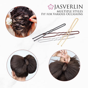 JASVERLIN pasadores en U para moño chignon, sujeción fiable.