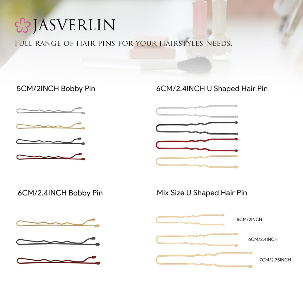 JASVERLIN pasadores U marrón para viajes y eventos, solución rápida.