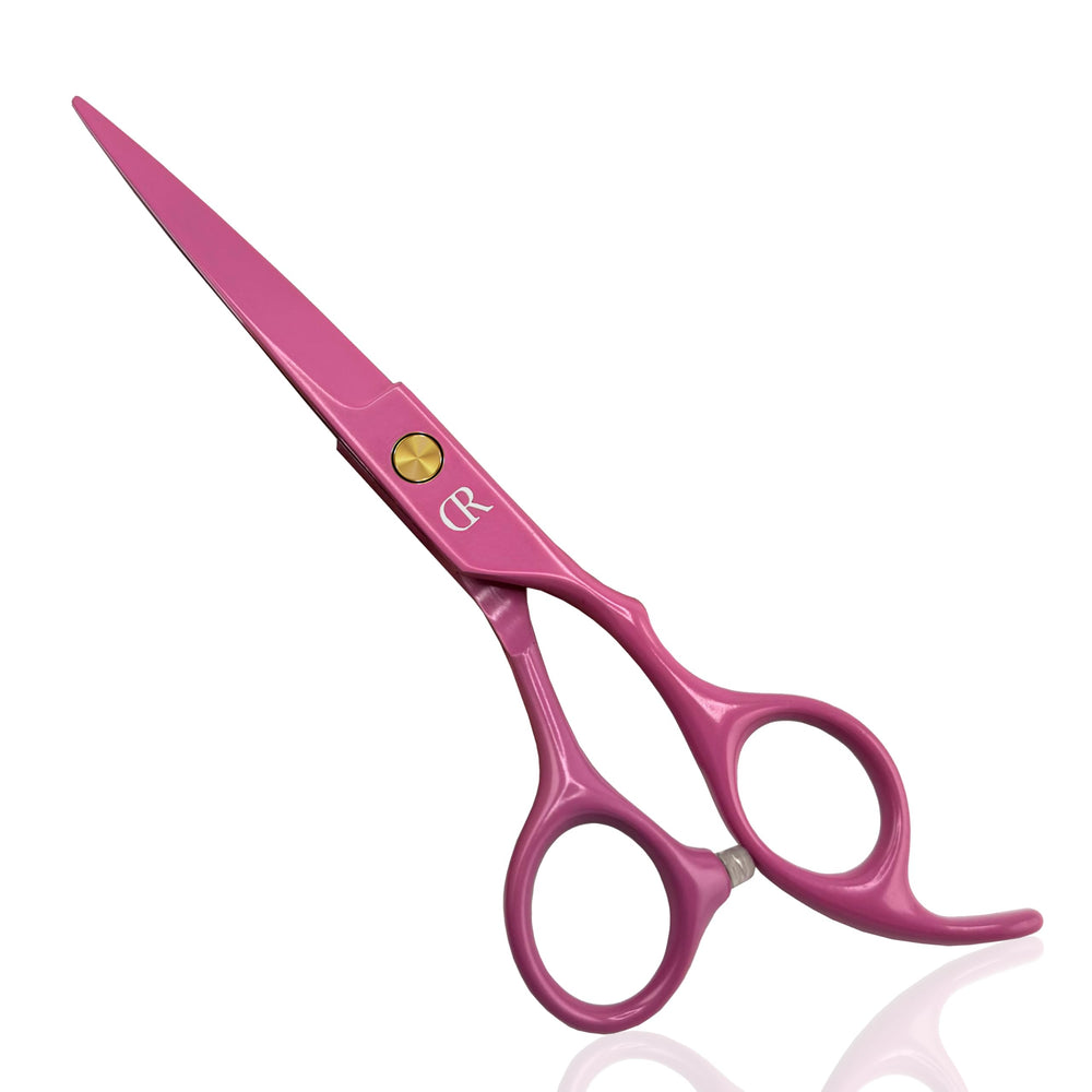 Tijeras JAVENPROLIU rosa 6,5 pulgadas para corte preciso y cómodo.