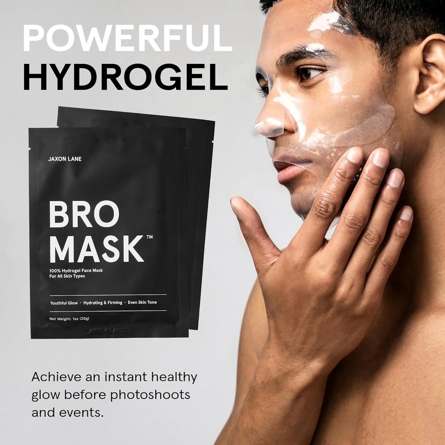 JAXON LANE BRO MASK: hidrogel denso que sella la hidratación de la piel.