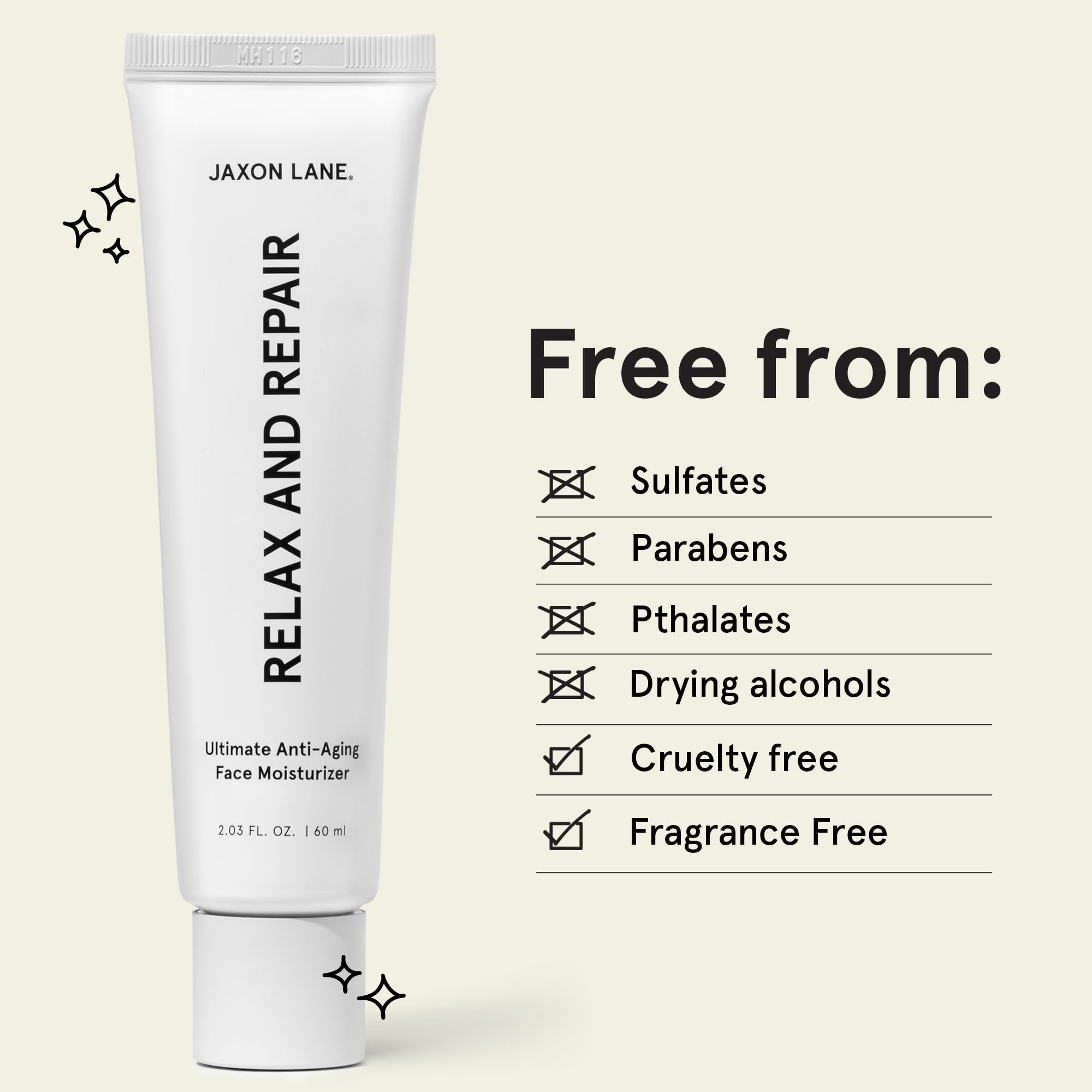JAXON LANE RELAX AND REPAIR, uso nocturno para cuidado facial completo.