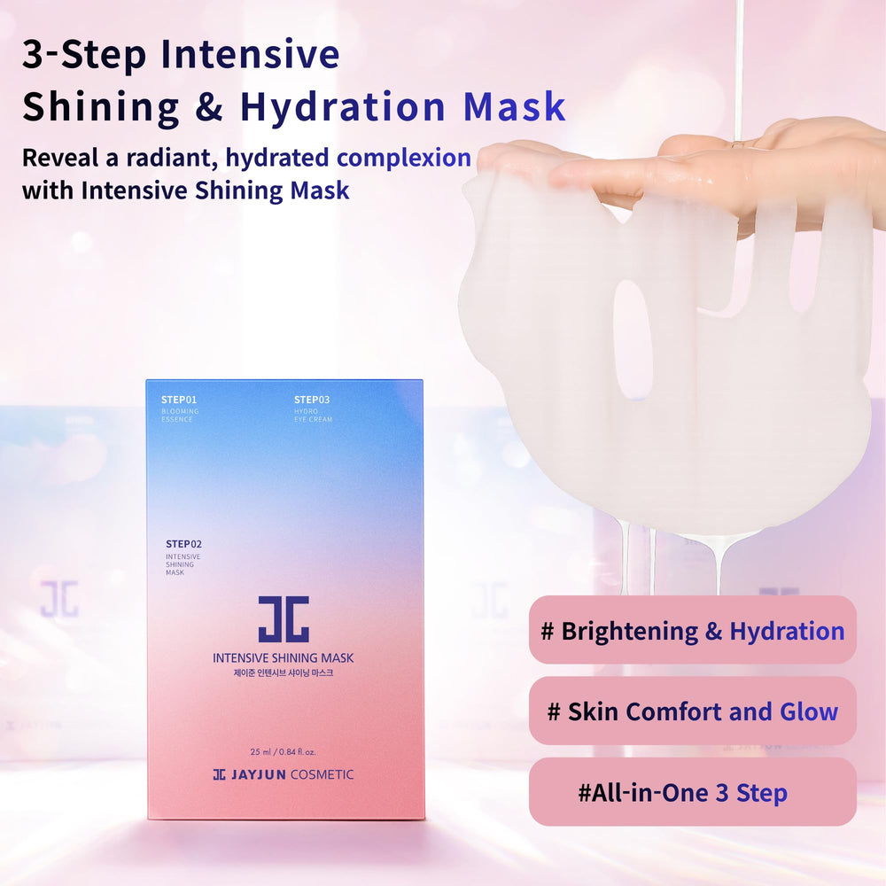 JAYJUN complexe lavande et fleurs blanches, masque-feuille rafraîchissant.