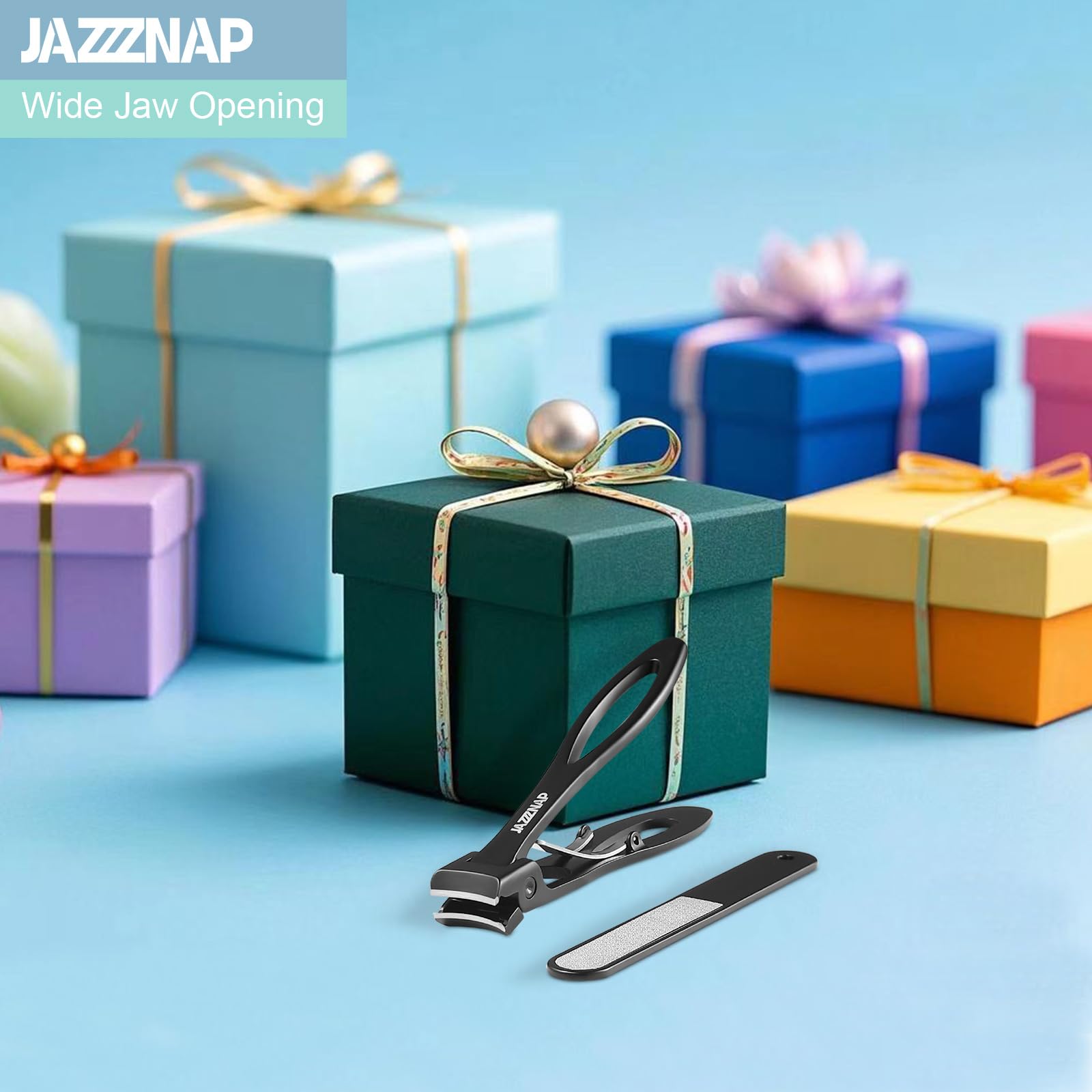 Corta uñas JAZZZNAP mango ergonómico negro para uso diario
