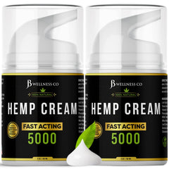 JB Wellness Co: paquete de dos cremas de cáñamo, ideal para uso prolongado.