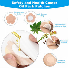 Parche Jconly de algodón médico, absorbe aceite de ricino con suavidad.