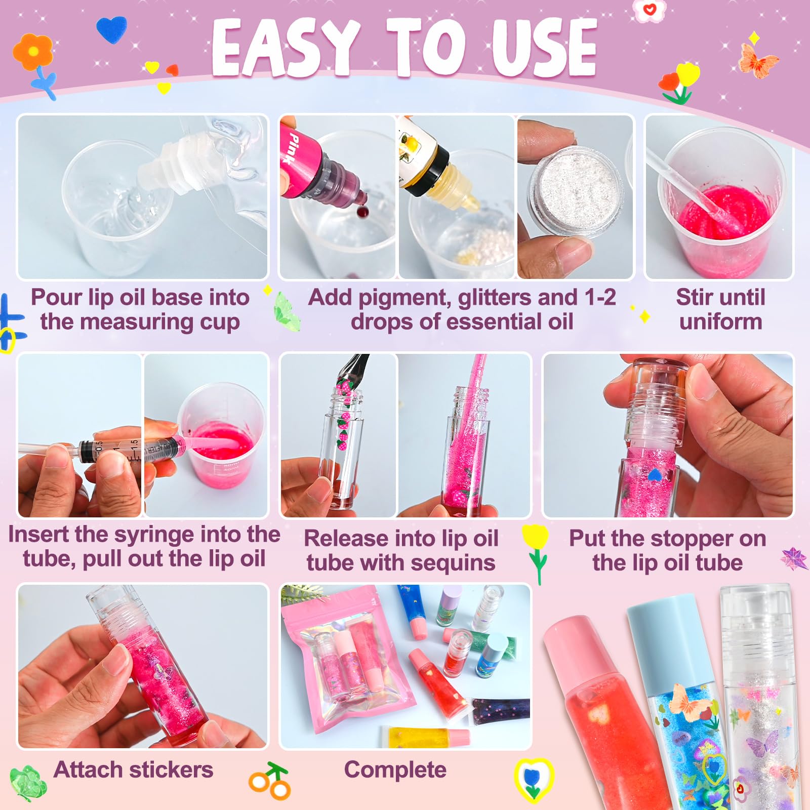 JCOOS envase-regalo para brillo labial, idea perfecta de regalo.