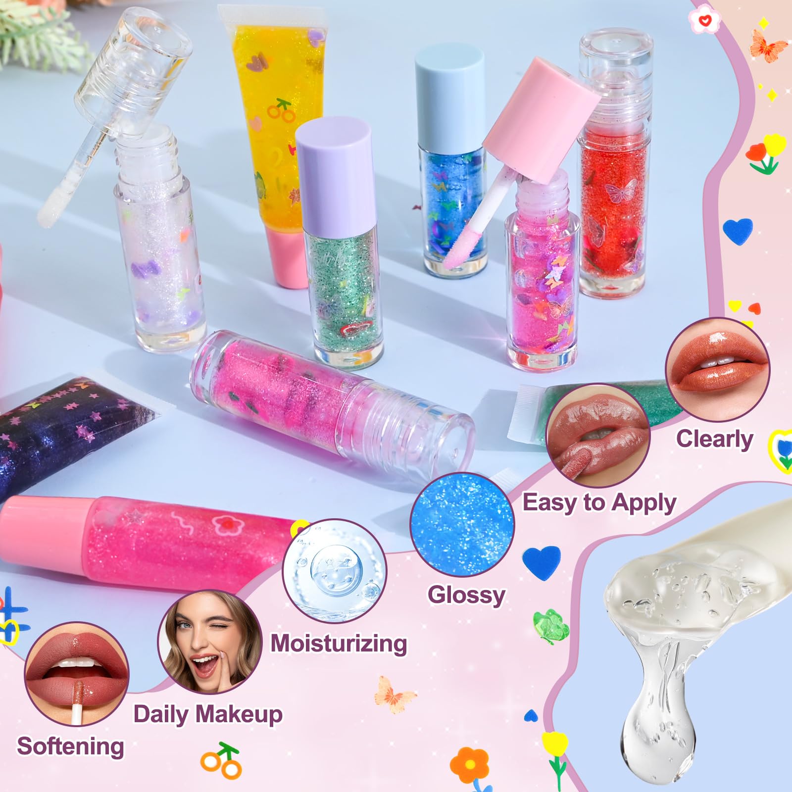 JCOOS instrucciones claras para crear brillo labial casero.