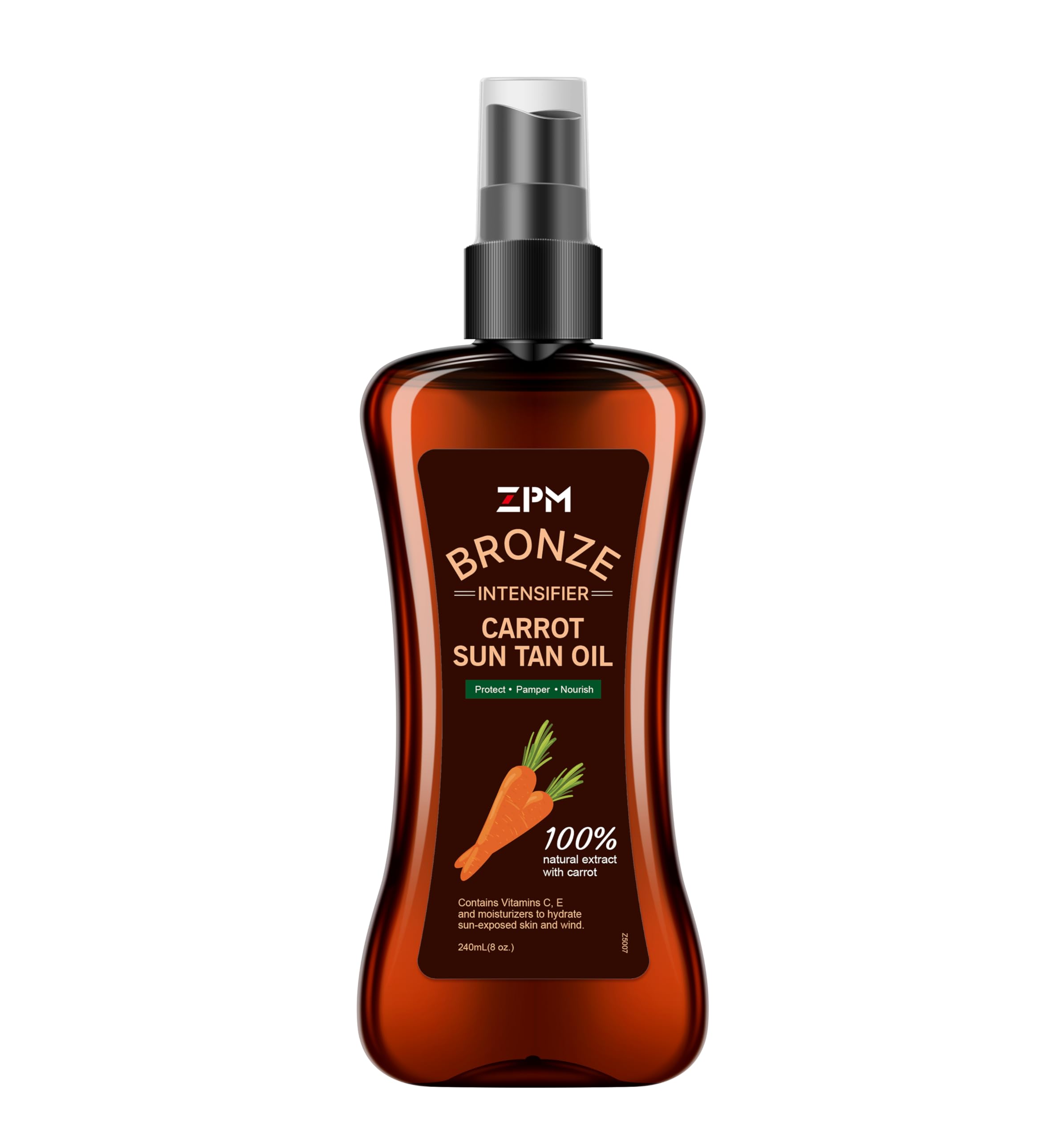 Jeallis aerosol de aceite bronceador zanahoria para bronceado intensificado y uniforme