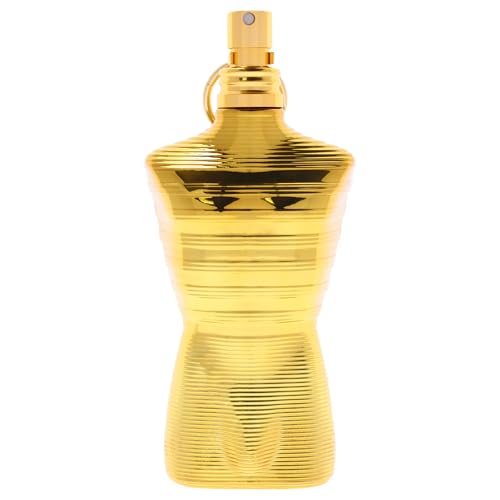 Empaque de Le Male Elixir Absolu Intense, diseño elegante para regalo y exhibición en tocador.