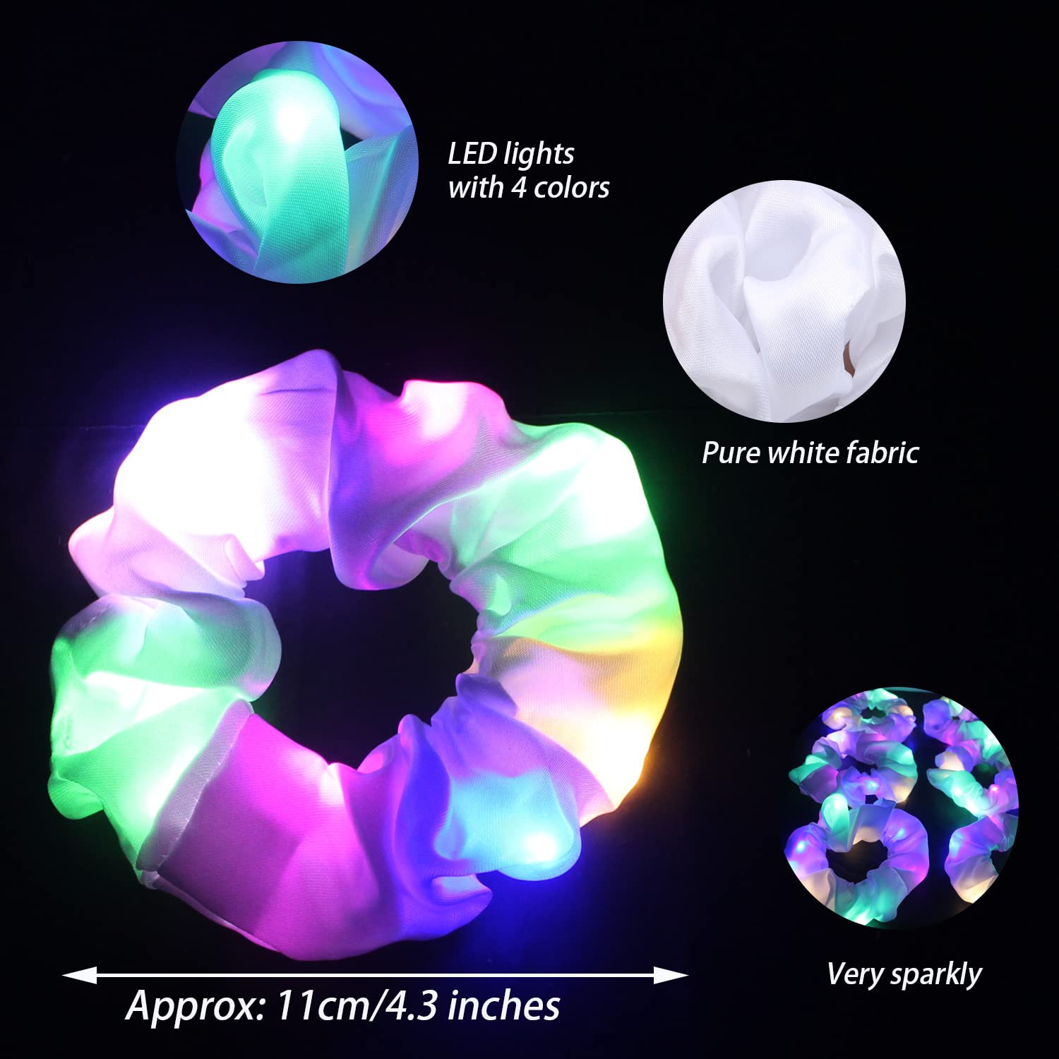Jeffan coleteros LED con luz nocturna para eventos neon